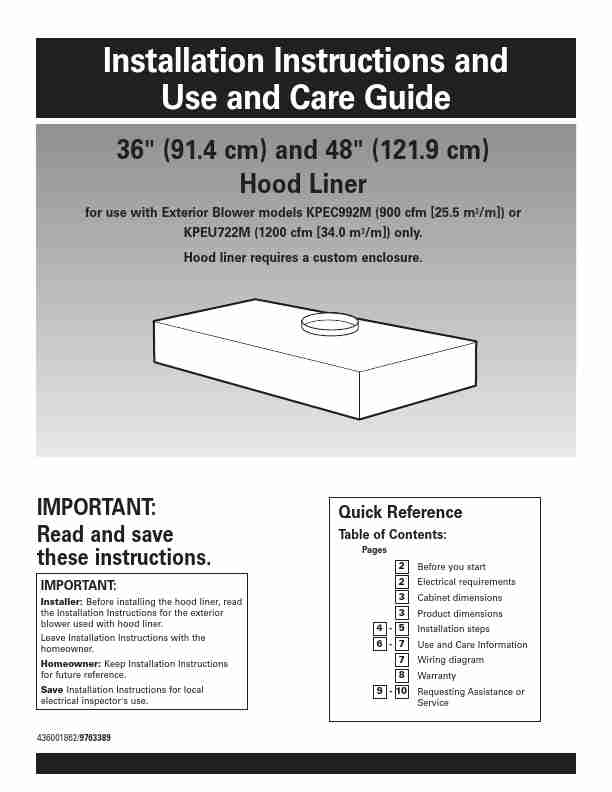 KitchenAid Ventilation Hood KPEC992M-page_pdf